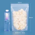 Sachet stand-up givré transparent 20x30cm avec zip et soufflet de fond de 5cm - 20*30+5cm 20 Soie