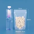 Sachet plastique givré transparent à fermeture éclair pour nourriture 13x20x4cm - 13*20+4cm 20 Soie