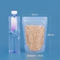 Sachet alimentaire transparent mat avec fermeture zip, variante de taille 14x20x4cm - 14*20+4cm 20 Soie