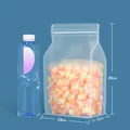 Transparent eight-side seal self-standing food snack packaging bag size 18x28x8cm - Frosted Style / 18*28+8cm