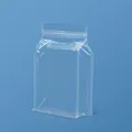 Transparent eight-side-seal zip-lock pouch for snack and tea food storage packaging - Transparent / 16*26+8cm
