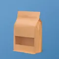 Durable brown kraft paper stand-up pouch with transparent window and airtight zipper seal - Kraft Paper Window Style / 10*20+6cm