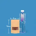 Small 9x14cm brown kraft paper stand-up pouch with window for food and nut packaging - 100 Pieces (9x14+3cm) / Brown (Clear Style)