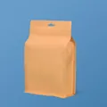 Eco-friendly kraft paper stand-up pouch with 8-side seal and zip lock for food packaging - Kraft Paper Opaque Style / 18*28+8cm
