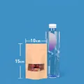 Brown kraft paper stand-up pouch with clear window and zipper, 10x15cm size for food - 100 Pieces (10x15+3cm) / Brown (Clear Style)