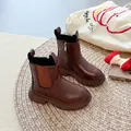 Stijlvolle klassieke bruine Chelsea-boots met plateau en ritssluiting voor herfst en winter - Maat 26 / Casual Korte Laarzen (XXJ-8007) / Bruin