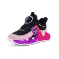 Premium Kinder-Laufschuhe mit Drehverschluss in Schwarz, Rosa und Lila Farbkombination - Schwarz Lila