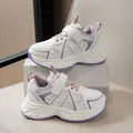 Zapatillas de malla transpirable para niña con suela blanda y detalles en morado - 26 / Púrpura