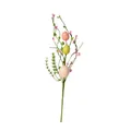 Detail view of an Easter egg and berry pick with green grass for festive home decor. - Easter Pick (Without Flowers)