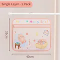 Single layer pink mesh hanging storage bag for socks with cute cartoon cat pattern - Single Layer (NYGDDP0004) / 31cm x 40cm / Pink Cat