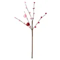 Artificial heart berry stem with red and pink heart berries for Valentine home decor - Red Pink