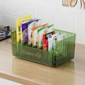 Organizador de cocina verde transparente para sobres de especias con varios divisores - Con Divisores / Verde Traslúcido