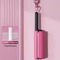 Pink lint roller set with handle and 60 tear-off sheets for clothes and home cleaning - 1 Handle + 1 Roll / 19cm (60 Sheets) / Pink Black