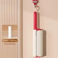 Portable lint roller with 60-tear paper roll for efficient pet hair and dust removal - 1 Handle + 1 Roll / 19cm (60 Sheets) / Cream Red