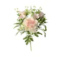 Detailed view of high-quality artificial pink peony bouquet for wedding decoration. - Peach Pink