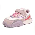 Zapatillas deportivas rosas y púrpuras para niños con suela antideslizante gruesa. - 26 / Rosa