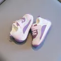 Atmungsaktive Mesh-Lauflernschuhe für Kleinkinder mit weicher Antirutschsohle - Rosa-Lila