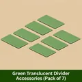 Lot de 7 séparateurs de boîte à épices vert transparent pour une organisation polyvalente - Accessoire Diviseur Individuel / Ensemble de 7 pièces / Vert Translucide