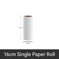 16cm lint roller refill paper roll with 3.8cm inner diameter for pet hair removal - Single Replacement Roll / 16cm/60 Sheets / White