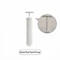 White manual hand pump for vacuum storage bags with durable internal metal rod accessory - Manual Air Pump (Metal Tube)