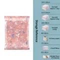 Thickened vacuum storage bag for quilts and clothes with pink robin pattern design - 100x80cm / Robin Bird