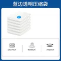 Clear vacuum storage bags for clothes and quilts, space-saving organizer in 3 varied sizes. - 70x50cm / Transparent Blue
