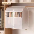 Widened short hanging garment dust cover with clear window and zipper for closet storage - Super Wide Short Style / 100x60x90cm