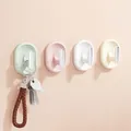 Set of 4 mixed color punch-free strong adhesive wall hooks for home organization - Set of 4 / Multicolor
