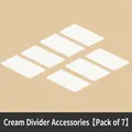 Juego de 7 divisores de cajones de plástico crema para organizar cajas de especias - Accesorio Divisor Individual / Juego de 7 piezas / Crema
