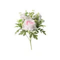 Nahaufnahme eines zarten rosa und weißen künstlichen Pfingstrosenstraußes - Hellrosa