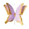 Close-up of large double-layer 3D paper butterfly in lavender and yellow gradient - Purple-Yellow Gradient