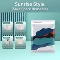 Vacuum storage bags in multiple sizes for quilts and clothing - 100*80 / Impression Sunrise