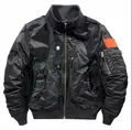 Men's professional black tactical flight bomber jacket with multi-pocket military design - S / Tops / Black