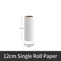 Professional 12cm lint roller refill for clothes pet hair removal with 3.8cm inner diameter - 12cm (60 Sheets Single Roll) / White