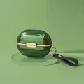Portable luxury lint roller in transparent green with elegant gold accents, 1 pack - 1 Piece / Transparent Green