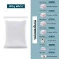 Thickened vacuum storage bag in milky white, showing size guide and capacity reference - 100x80cm / Milky White