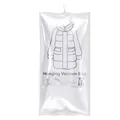 Clear hanging vacuum storage bag for down jackets and coats, space-saving organizer. - PET Material Hanging Bag (110x70cm)