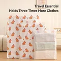 Set of 3 vacuum storage bags with cute capybara print for clothes and quilts - Electric Pump / Capybara Style