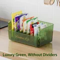 Organizador de paquetes de condimentos de cocina verde translúcido de lujo para despensa - Sin divisores / Verde Traslúcido