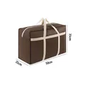 Große braune Umzugstasche für Steppdecken und Kleidung mit Griffen, 50x25x35cm - M / Braun