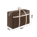 Große braune, feuchtigkeitsbeständige Umzugstasche für Decken und Kleidung, 60x40x25cm - L / Braun