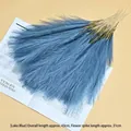 Elegant lake blue artificial pampas grass for wedding home decor, total length 43cm - Lake Blue