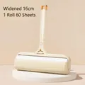 Beige 16 cm breite Fusselrolle zum Abreißen mit 60 Blatt und Schutzdeckel - Kurzer Griff / 16cm/1 Rolle/60 Blätter / Milchgelb