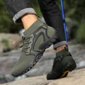 Durable army green outdoor hiking shoes for rugged terrains and water trekking activities - 38 / Army Green