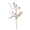 Artificial Easter egg branch decoration featuring pink speckled eggs and berry stems - 50cm Easter Egg Pick Style 1