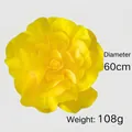 Große 60 cm dekorative gelbe Rose aus PE-Schaum für Fotohintergründe und Veranstaltungen - Flache Rose / 60CM