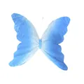 Decoración de mariposa azul degradado con textura de ala realista similar al papel ondulado - Azul marino