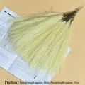 Decorative artificial yellow pampas grass stems, 43cm total length for home decor - Yellow