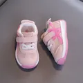 Atmungsaktive rosa rutschfeste Leder-Lauflernschuhe für Kleinkinder von 1-3 Jahren - Innenlänge 12.5cm/Größe 16 / Rosa
