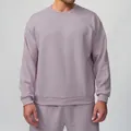 Sweat-shirt léger à col rond pour homme en mauve, idéal pour le sport et loisirs. - Violet Taro